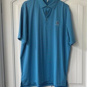 Peter Millar Blue Striped Polo Shirt
